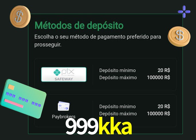 O cassino 999kka oferece uma grande variedade de métodos de pagamento